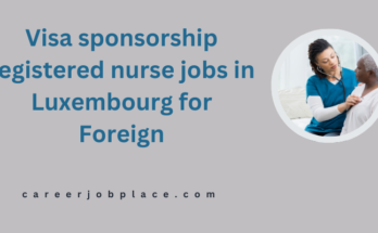 Visa sponsorship registered nurse jobs in Luxembourg for Foreign