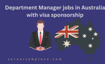 Department Manager jobs in Australia with visa sponsorship